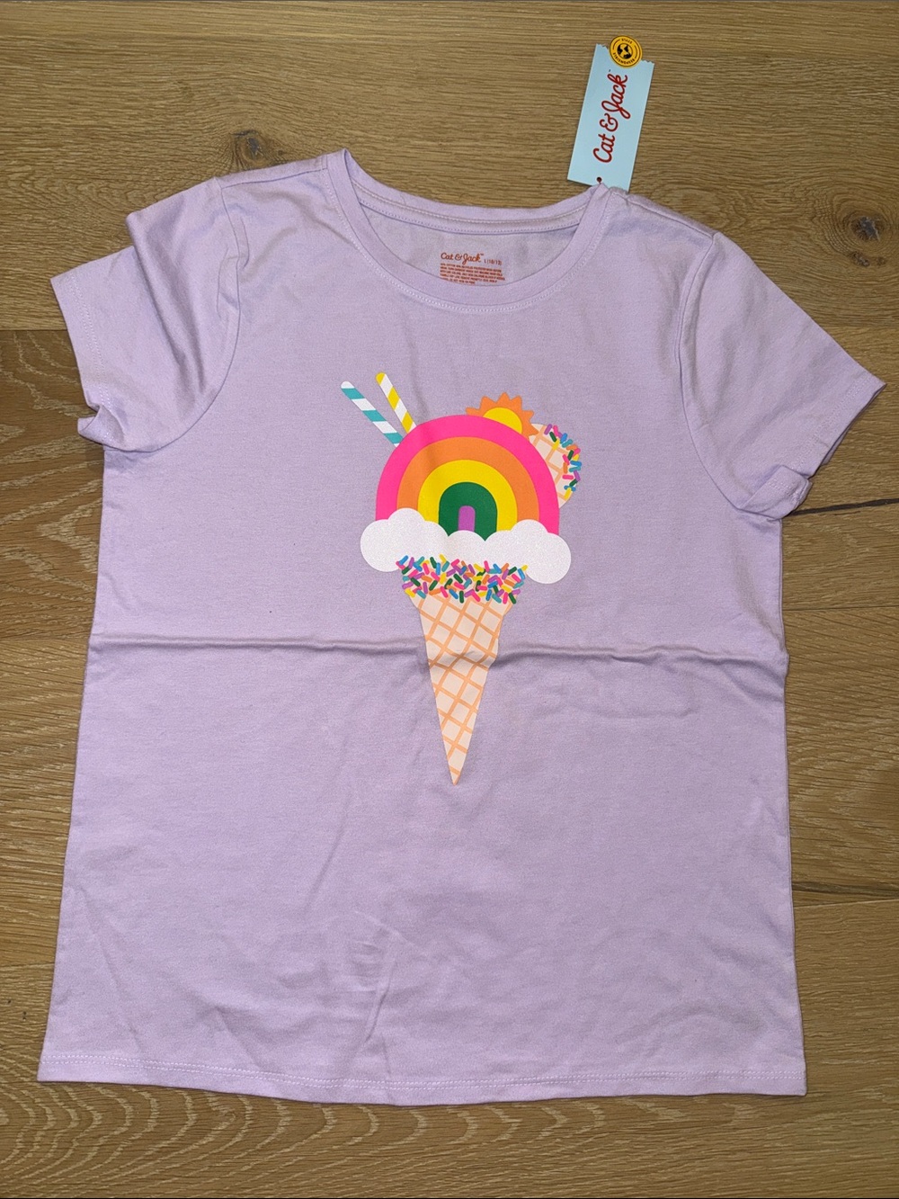 NWT Cat & Jack Bundle of 3 Girls Short-Sleeve Tees -one with sequins. Size 10 - Picture 2 of 14